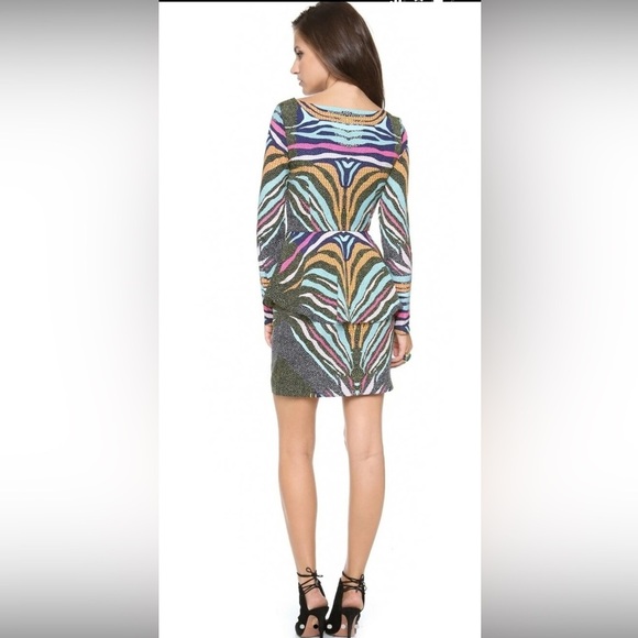 Mara Hoffman Black Phoenix Mini Peplum Sheath Maximalism Animal Print Size 4 - Picture 4 of 11
